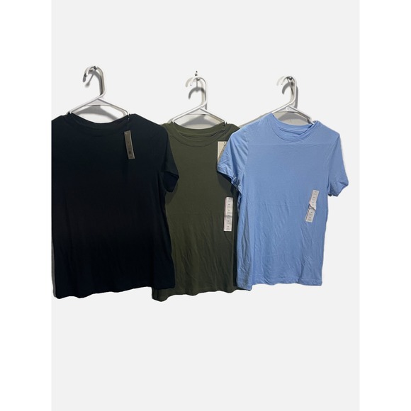 a new day Tops - A New Day T-Shirt Women XS Black Blue Green Crewneck Short Sleeve Basic Bundle